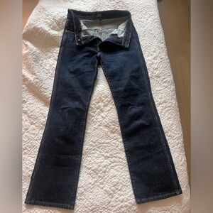 Khaite Vivian Bootcut Jeans size 25. Dark Blue.